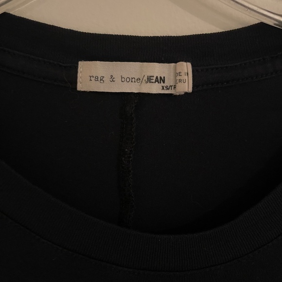 Rag & Bone T-shirt, Black w/ Studded Pocket - Picture 3 of 4